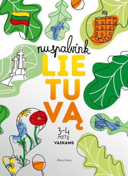 Nuspalvink Lietuvą. 3-4 metų vaikams
