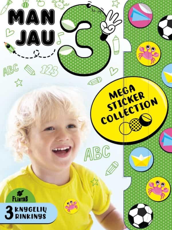 Man jau 3! Mega stickers collection (3 knygelių rinkinys) Man jau 3! Mega stickers collection (3 knygelių rinkinys)